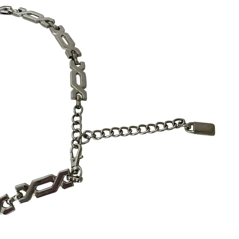 Womens Silvertone Chain Belt 43 in Vintage